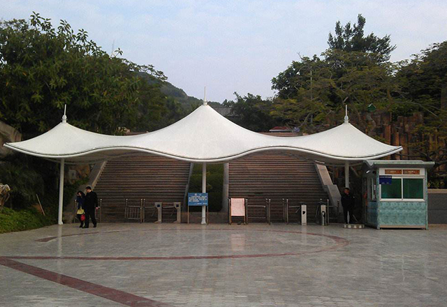 出入口膜結構工程案例